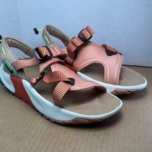 Womens Nike Oneonta Hiking Trail Sandals, Peach Tan Green, sz 9